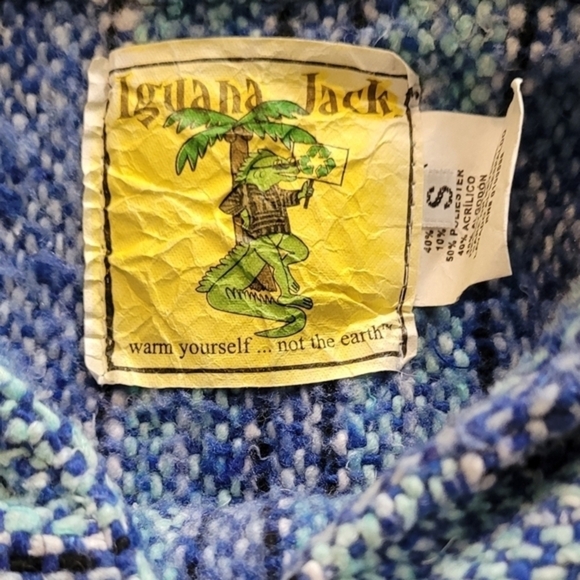 Iguana Jack Vintage Drug Rug‎ Mexican Baja Jacket Size Small Unisex - Picture 3 of 5